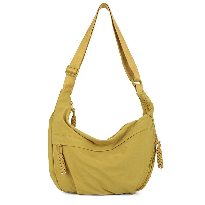 Soft Cloth Hobo Crossbody | Trendy Large Capacity Student Bag Luxegan