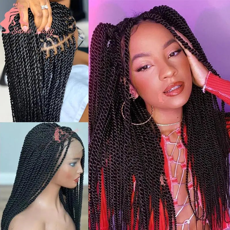 26-40 Inch Goddess Senegalese Twist Knotless Wig | Full Lace