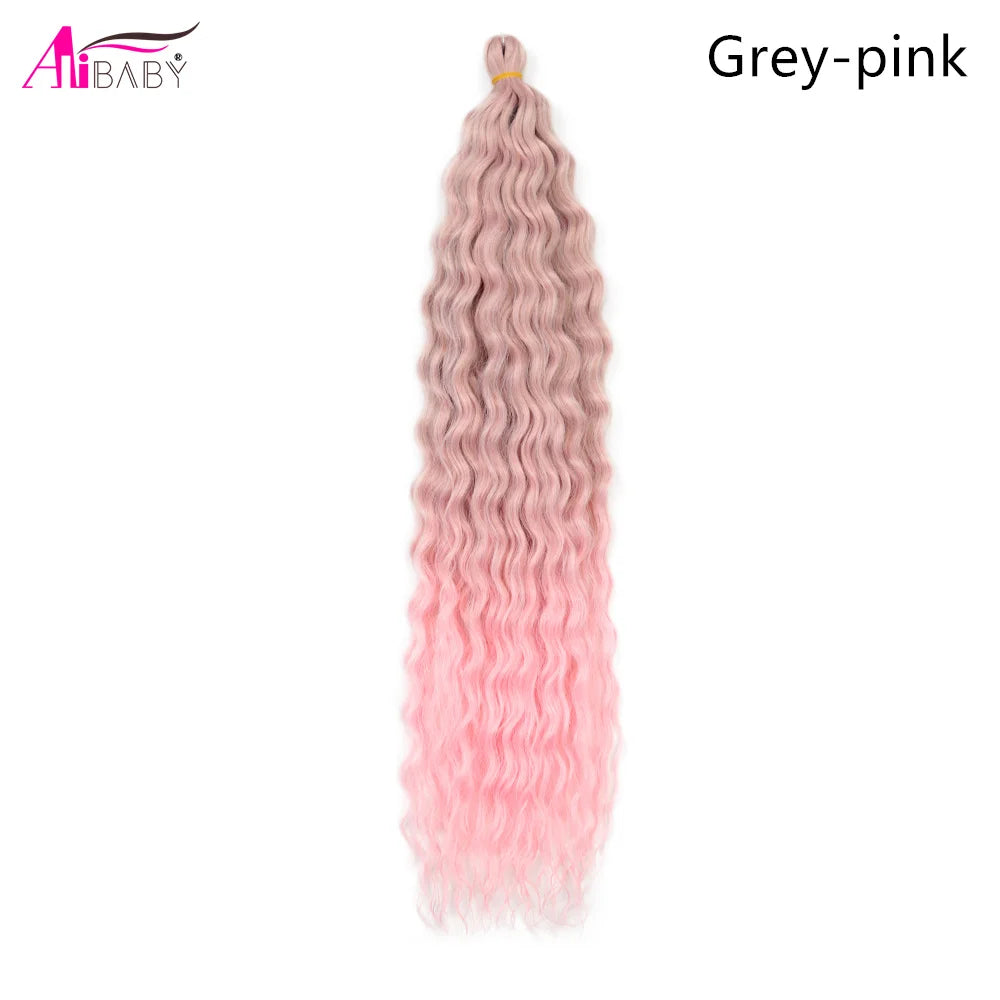 Ariel Curl Crochet Hair 22in – Ocean Wave Ombre Braiding Hair | 100g | 38 Colors | 1 or 3 Pcs - view 31