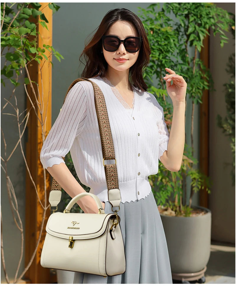 High Quality Leather Shoulder Crossbody Bags for Women 2024 Ladies Luxury Designer Fashion Handbags Female Messenger Sac A Main