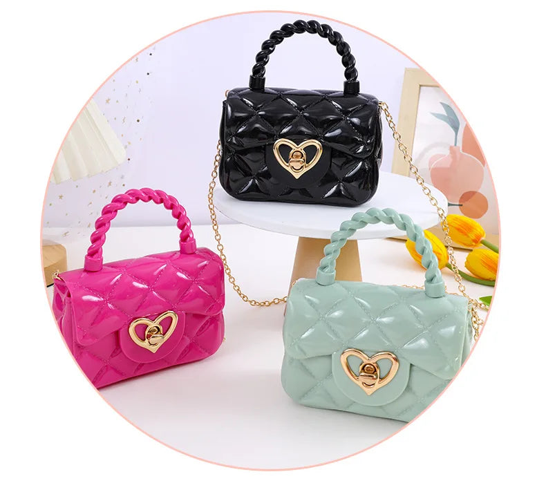 PU Mini Shoulder Bag | Heart Coin Wallets & Handbags Luxegan