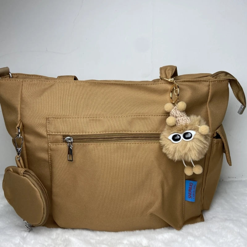 Simplicity Oxford Canvas Composite Shoulder Bag | Large Capacity Solid Color Lazy Style Commuter Tote & Crossbody Bag (Unisex) Luxegan