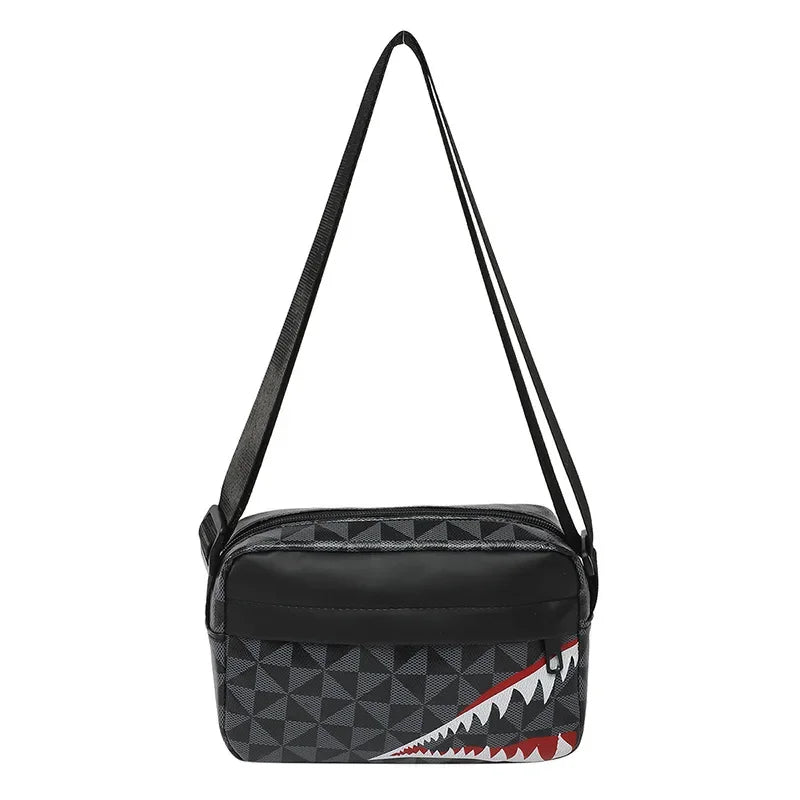 Bolso cruzado creativo con boca de tiburón, monedero simple, bolso para teléfono móvil, bolso cruzado informal de moda, bolso cuadrado pequeño de gran capacidad