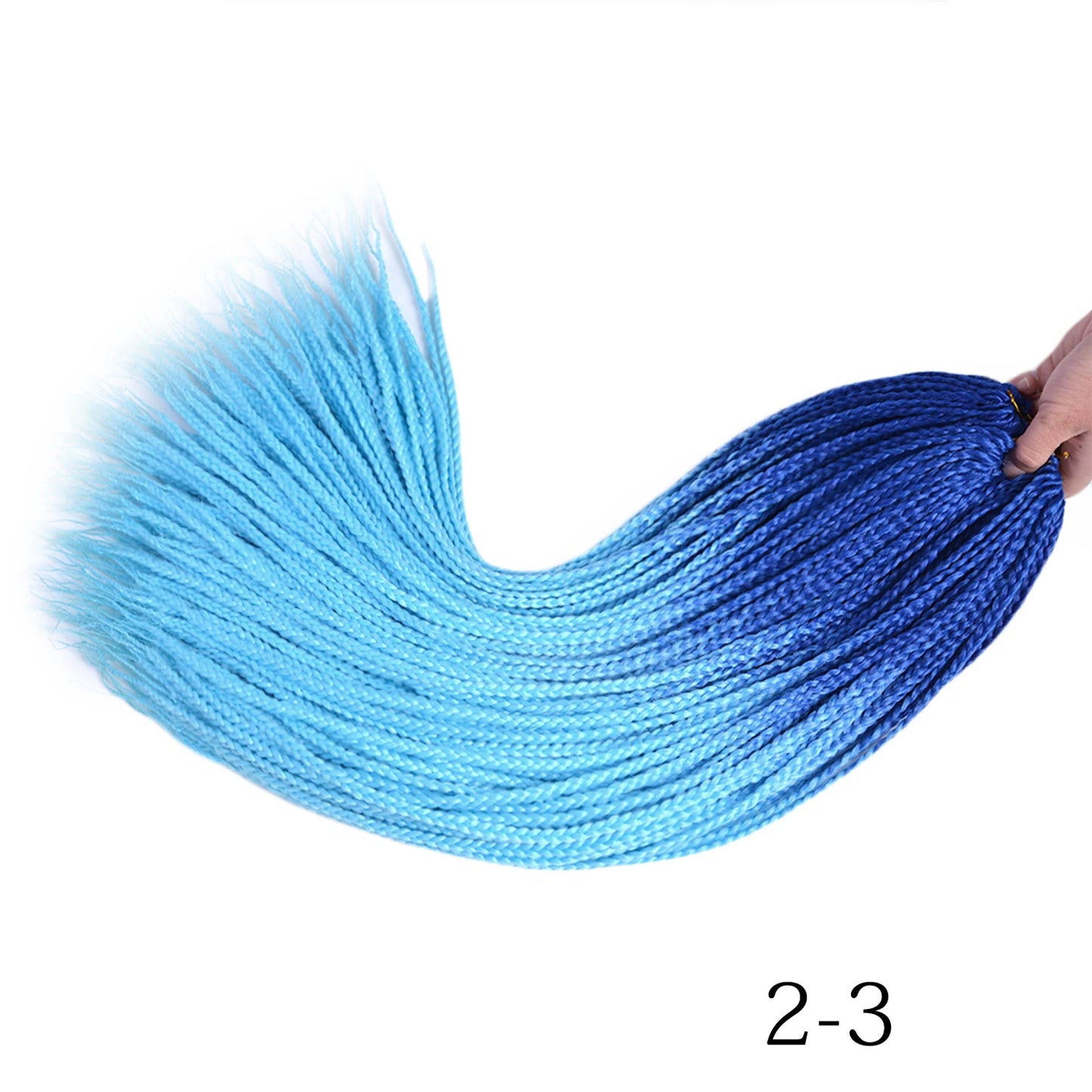 Ombre Box Braids Crochet Hair Extensions – Synthetic Straight Braiding Hair 14"/18"/24" | 22 Strands/Pack