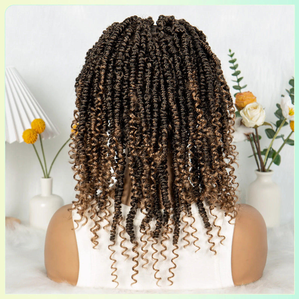 14 Inch Twisted Knotless Box Braids Wig | Full Lace | Baby Hair