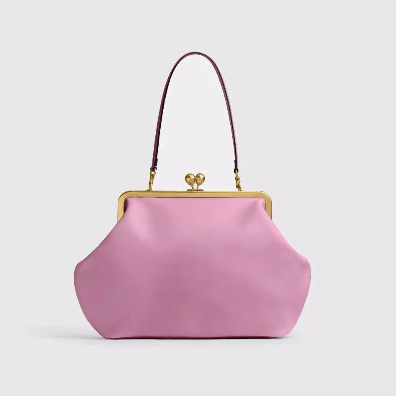 Luxury Design Clip Frame Handbag | Sophisticated "Large-Capacity Carryall" Silhouette | Elegant Vintage Shell Clutch Purse | "Dignified" High-Performance Versatile Shoulder Essential for Radiant Styling Luxegan