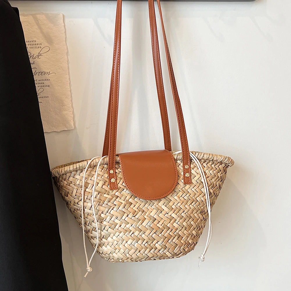 Women's Straw Woven Handbag | Summer Beach Casual Tote Bag & Large Capacity Clutch Luxegan