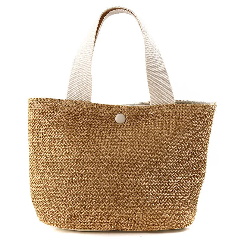 Beach Straw Shoulder Messenger Bag | Women's Bohemian Summer Woven Rattan Bucket Shoulder Handbag & Handmade Crossbody Bag Luxegan
