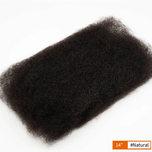 Afro Kinky Bulk Human Hair for Dreadlocks & Braiding | 100% Virgin Brazilian Remy Loc Extensions (50g) Luxegan