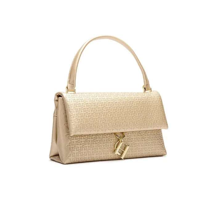 Unique Flower Embossed Box Bag | Soft Metal Accessory Shoulder Purse Luxegan