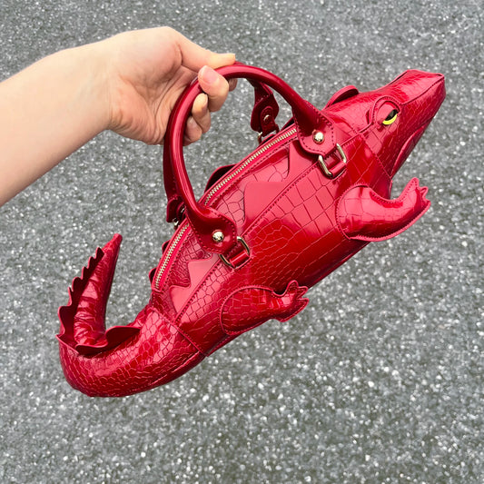 Luxury Designer "Funny Shape" Handbag | High-Quality Handmade PU Leather Purse | Unique Creative Silhouette Shoulder Bag | Women’s Fashion Statement Handheld Bag with Synthetic Leather Lining Luxegan