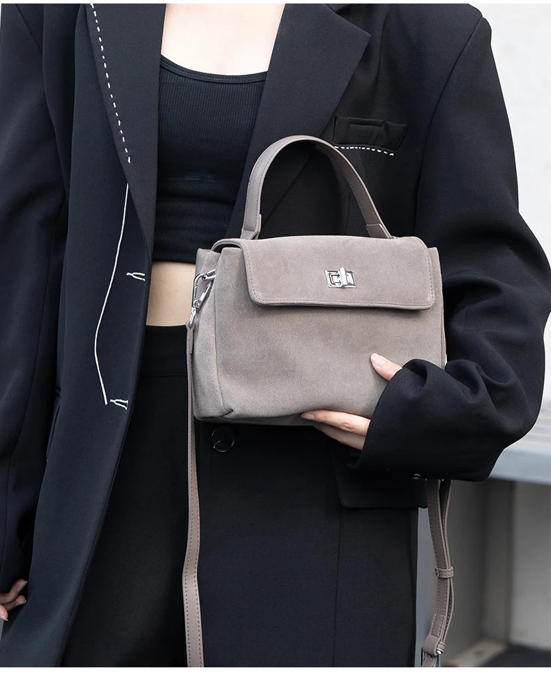 Women's Cow Genuine Leather Shoulder Bag Female Soft Natural Cowhide Retro Handbags Ladies Fashion Trend Commute Crossbody Bags Luxegan