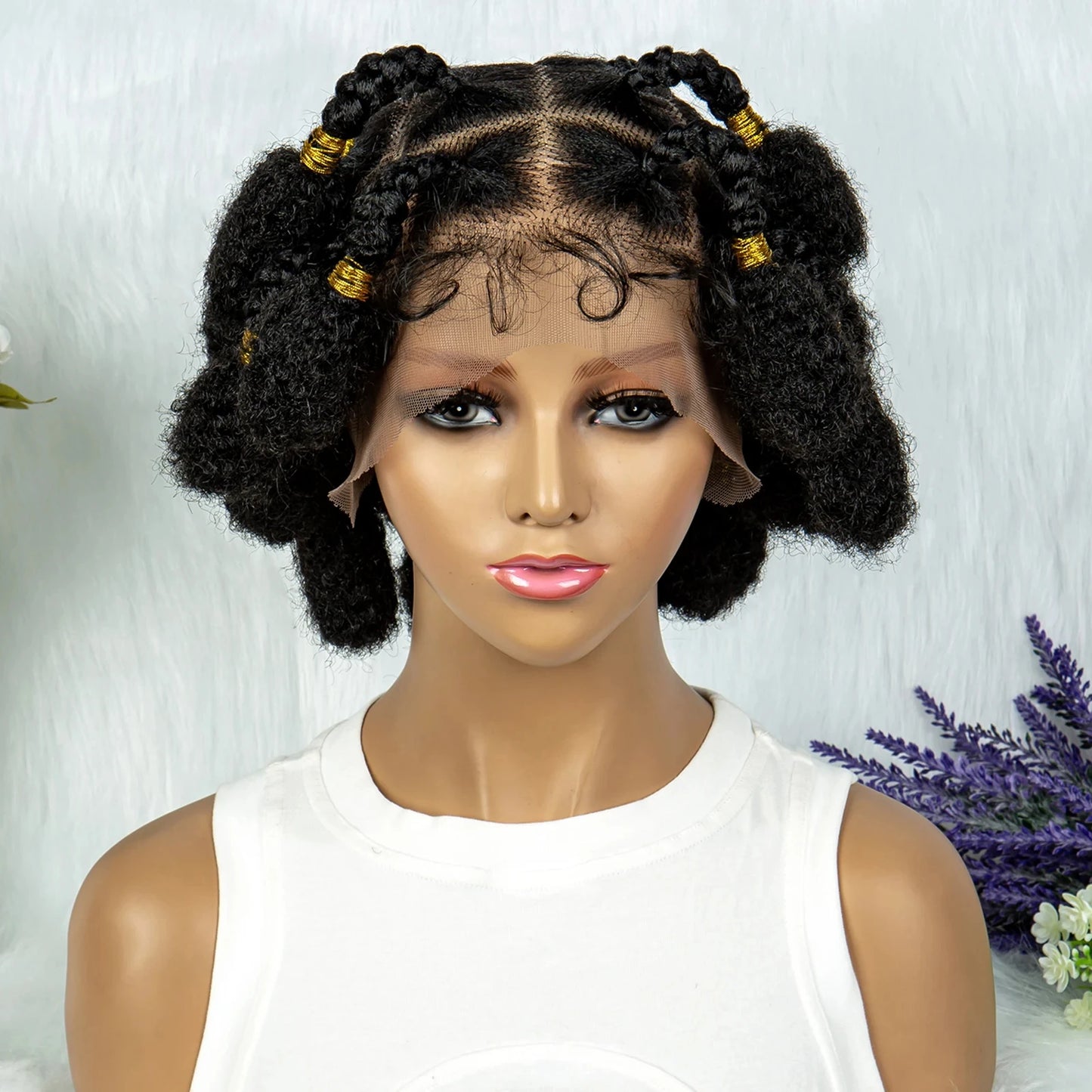 KIMA HD Full Lace Bantu Knot Braids Wig | Knotless Box Braids 
Luxegan
