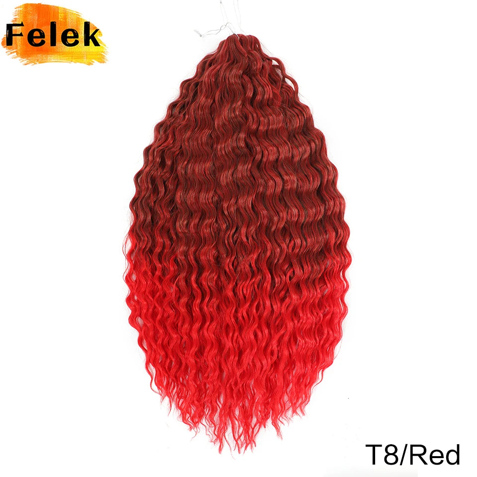 Ariel Curls Crochet Braiding Hair | Water Wave Synthetic Braid Extensions