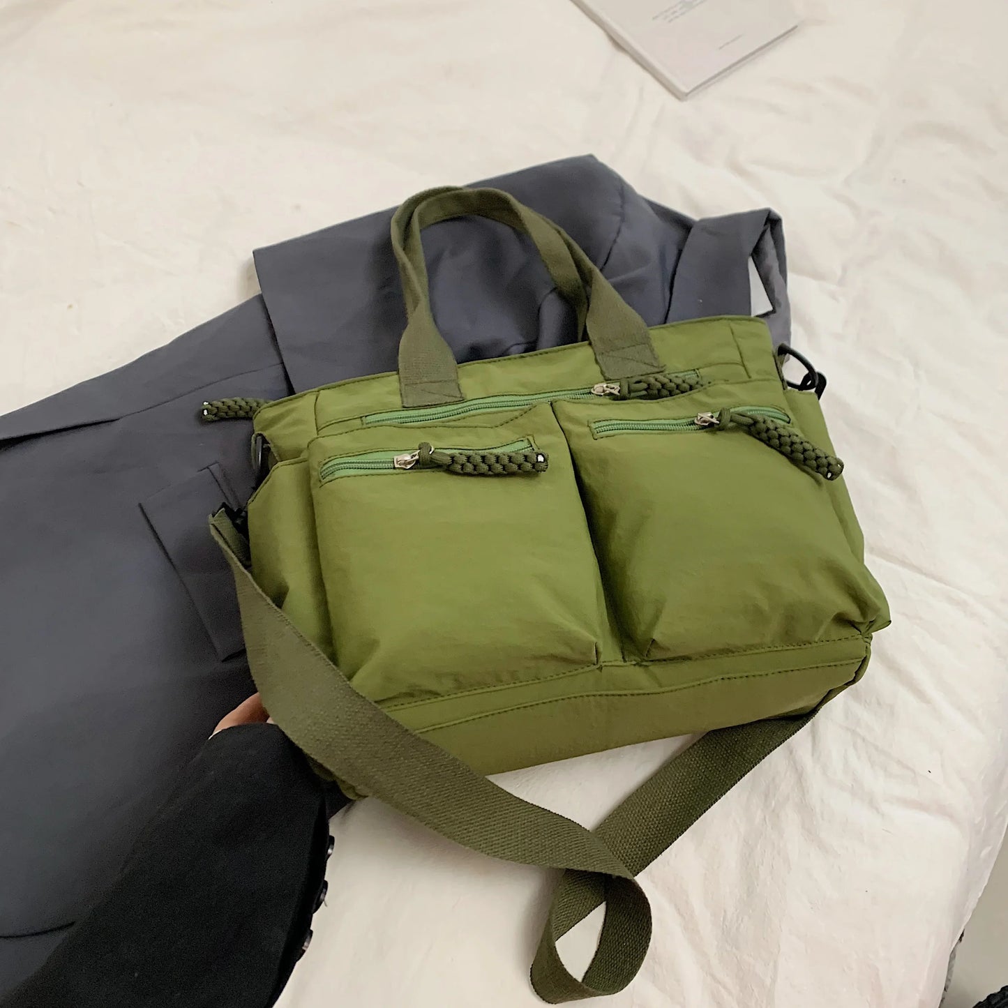 Street Casual Bag For Men | Large Capacity Messenger Bag High Quality Oxford School Unisex Leisure Shoulder Bag Travel Handbag Luxegan