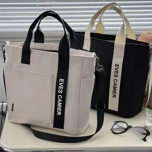 New Casual Tote Bag | Large Capacity Shoulder Bag & Waterproof Canvas Handbag Luxegan