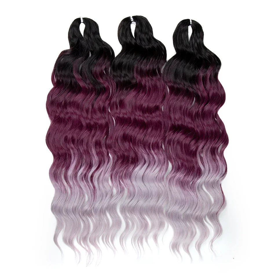 FREEDOM Synthetic Water Wave Crochet Braiding Hair 24 Inch – Ombre & Multi-Tone | 88 Colors | 300g - view 9