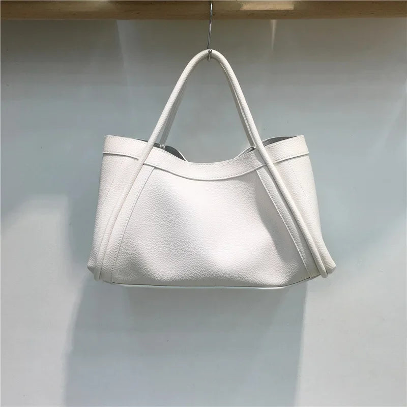 Fashionable Simple Korean Style Large Capacity Tote Bag | Versatile Crossbody Handbag & Mother-Child Commuting Bag Luxegan