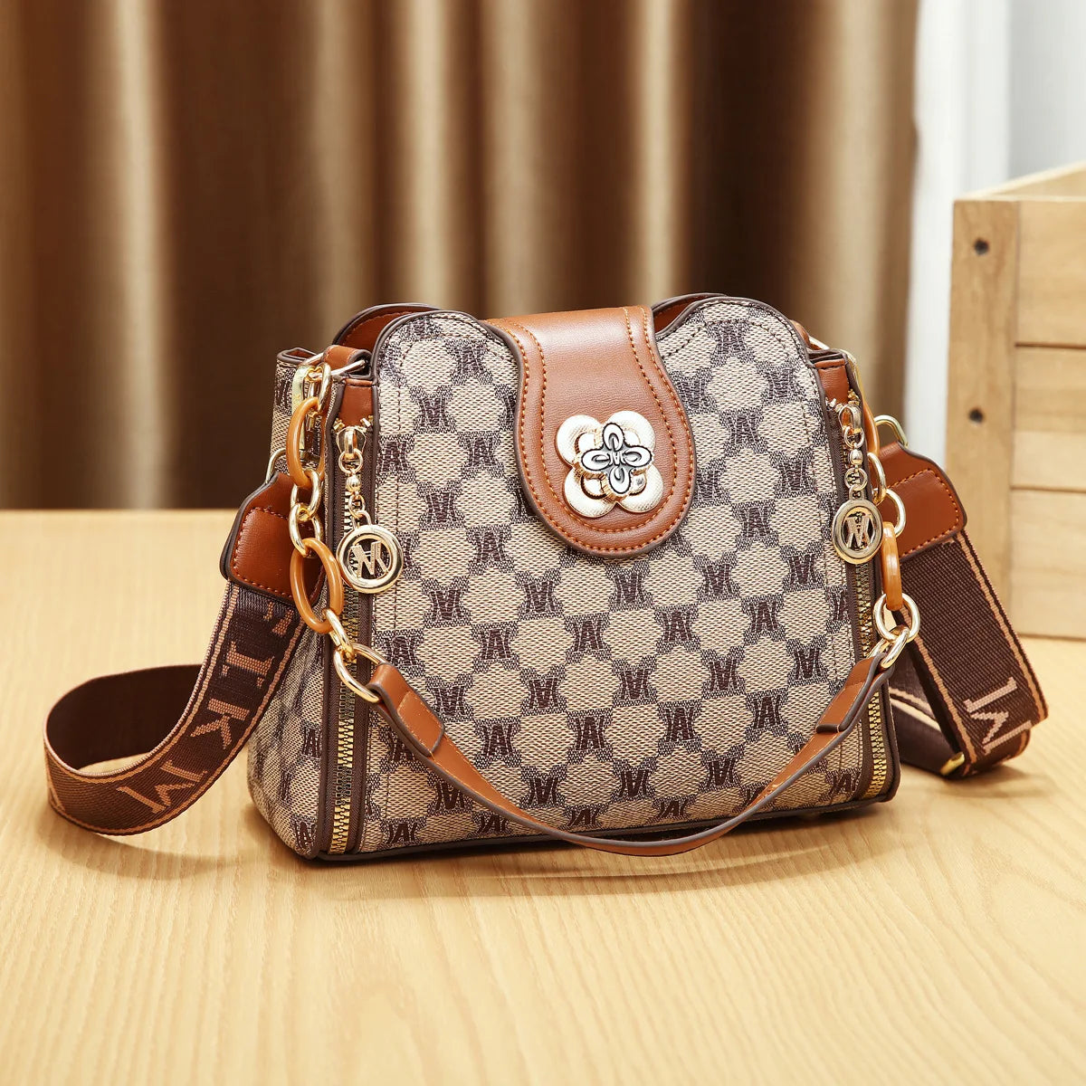 Luxury Flap Small Square Crossbody | Soft PU Leather Phone Bag Luxegan