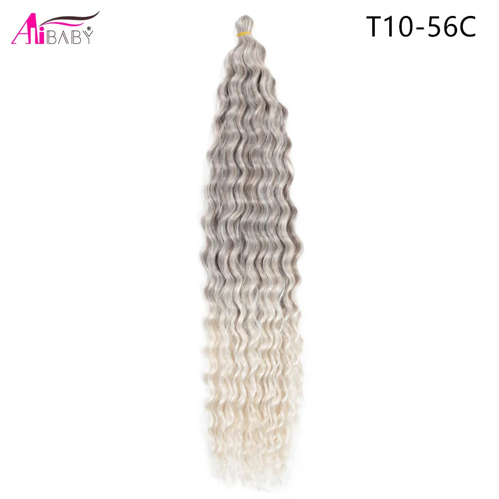 Ariel Curl Crochet Hair 22in – Ocean Wave Ombre Braiding Hair | 100g | 38 Colors | 1 or 3 Pcs - view 22