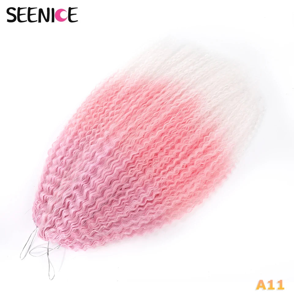 Afro Kinky Curly Crochet Braiding Hair Extensions – Ombre Synthetic Braids for Women | 20 & 28 - view 26