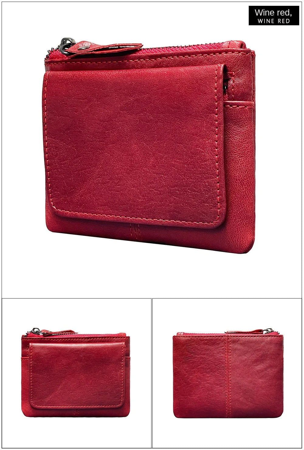 New Cow Leather Card Bag | Slim Credit Card Holder & Coin Purse Luxegan