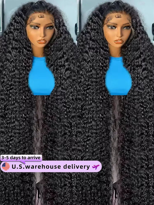 Brazilian Deep Wave Human Hair Wig | Sophisticated HD Transparent Swiss Lace | Elegant 26+ Inch Long Remy Hair | "Dignified" Full Lace & Lace Front Options for Versatile Styling Luxegan