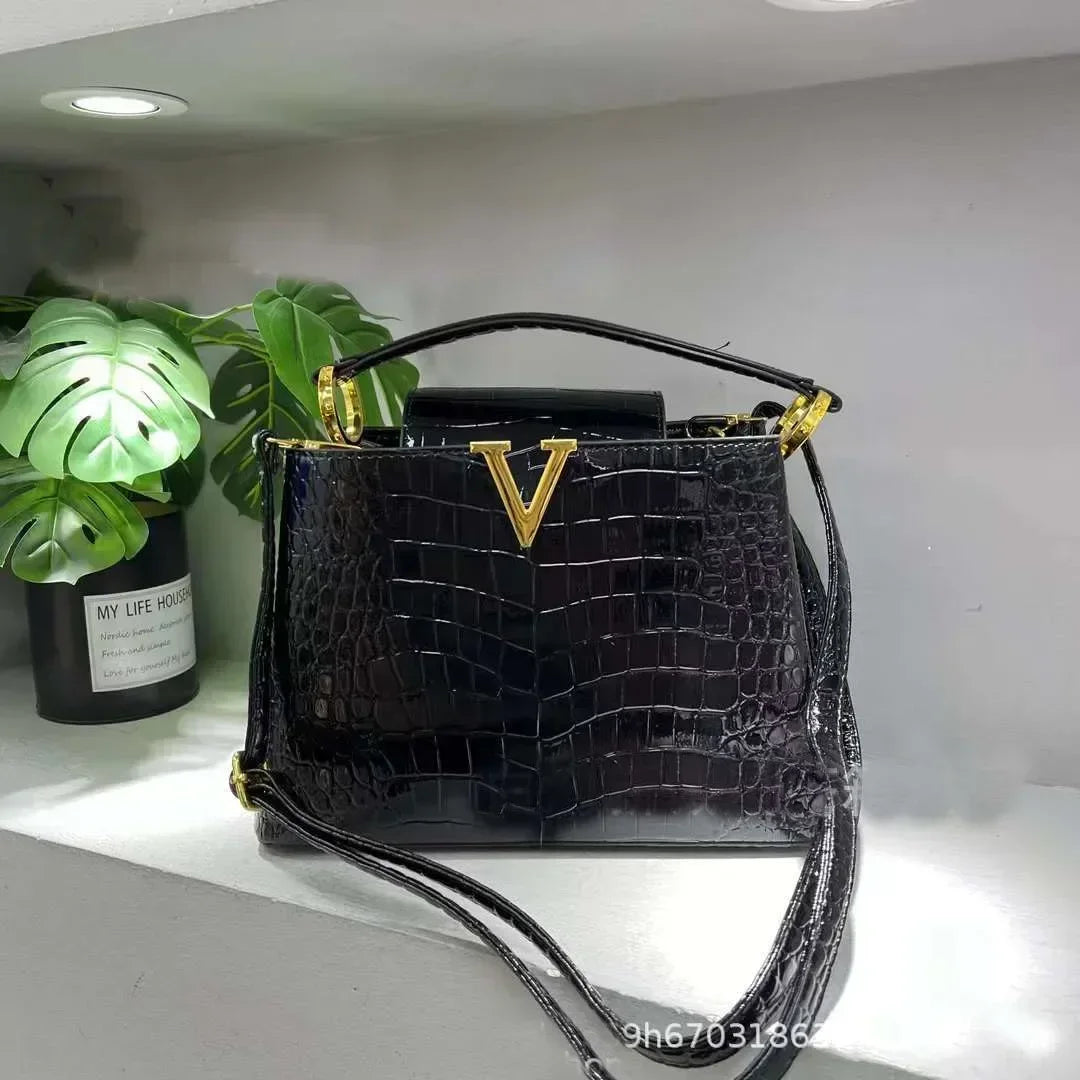 Microfiber Synthetic Leather Baguette Bag | Designer Crossbody Shoulder Purse & Travel Tote Luxegan