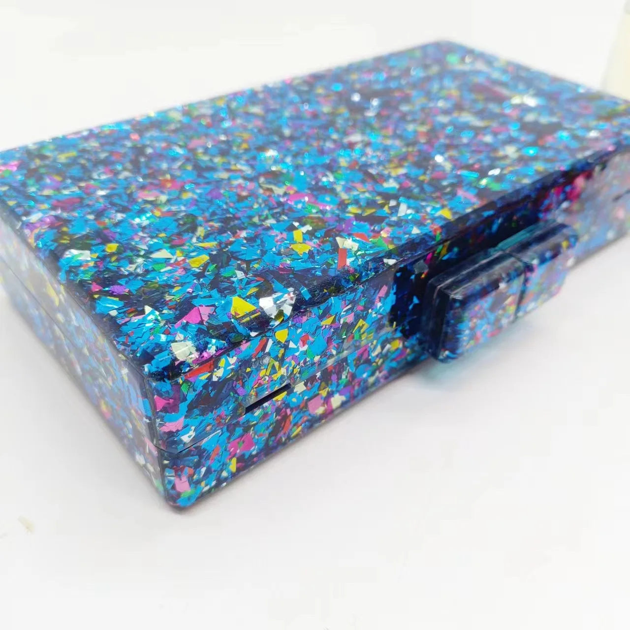  New Hot Sale Acrylic Shell-Shaped Clutch Bag | Women's Designer Evening Party Purse & Cute Birthday Gift (Blue Shoulder Bag) Luxegan