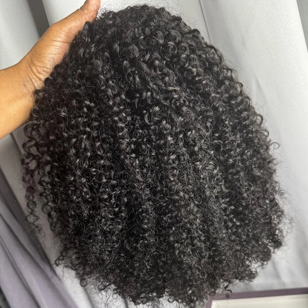 Glueless Half Wig | Malaysian Remy Human Hair | Jerry Curly, Kinky Curly & Kinky Straight Luxegan