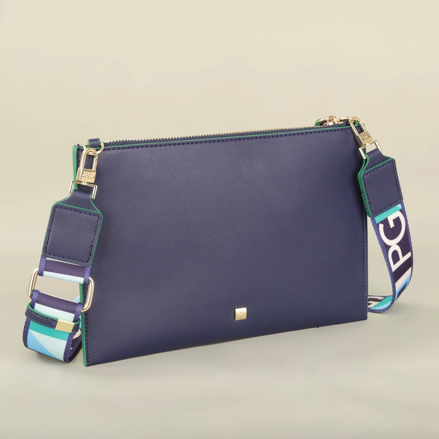 Soft PVC Clutch/Messenger Bag | Unisex Letter Appliqué Envelope Bag Luxegan