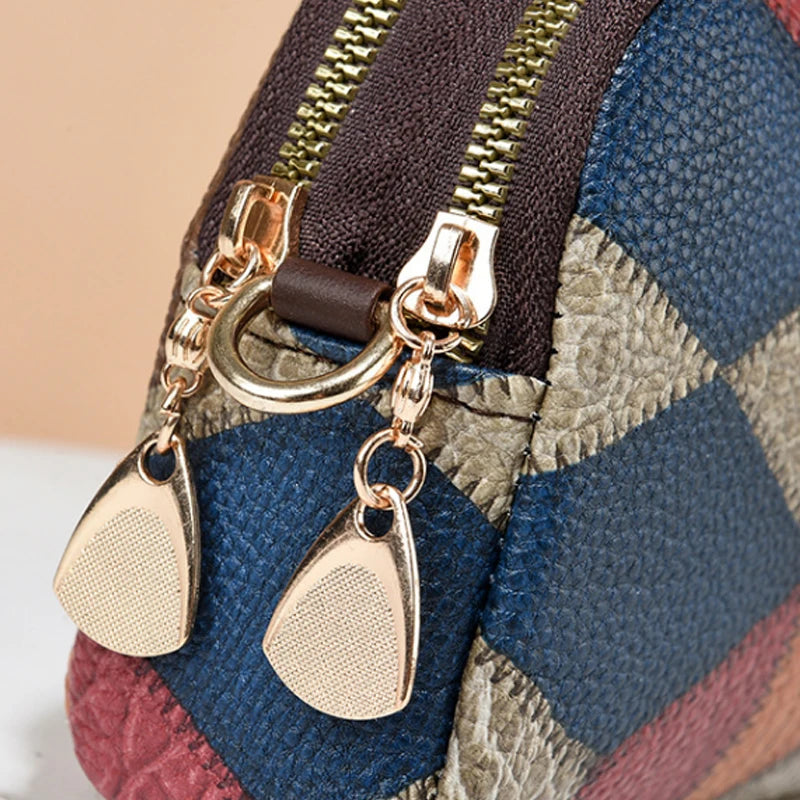 Vintage Shell Hobo Bag | Structured Patchwork PU Leather Tote Luxegan