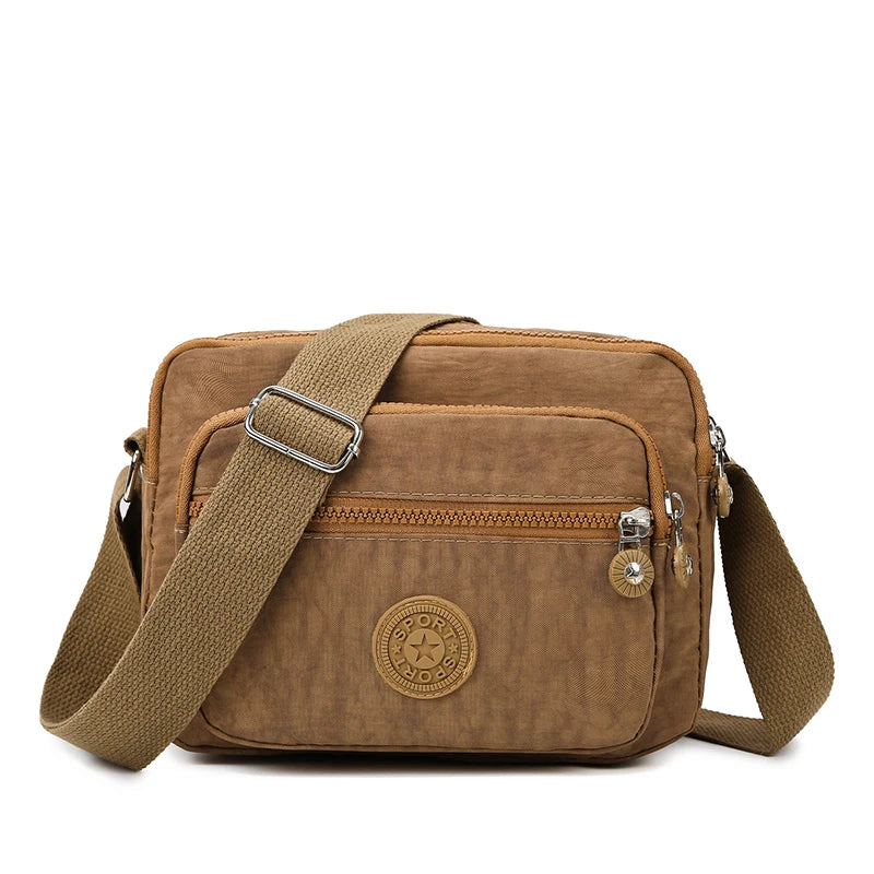 Multifunctional Nylon Shoulder Bag | Casual Fold-Over Crossbody for Work & Daily Life Luxegan