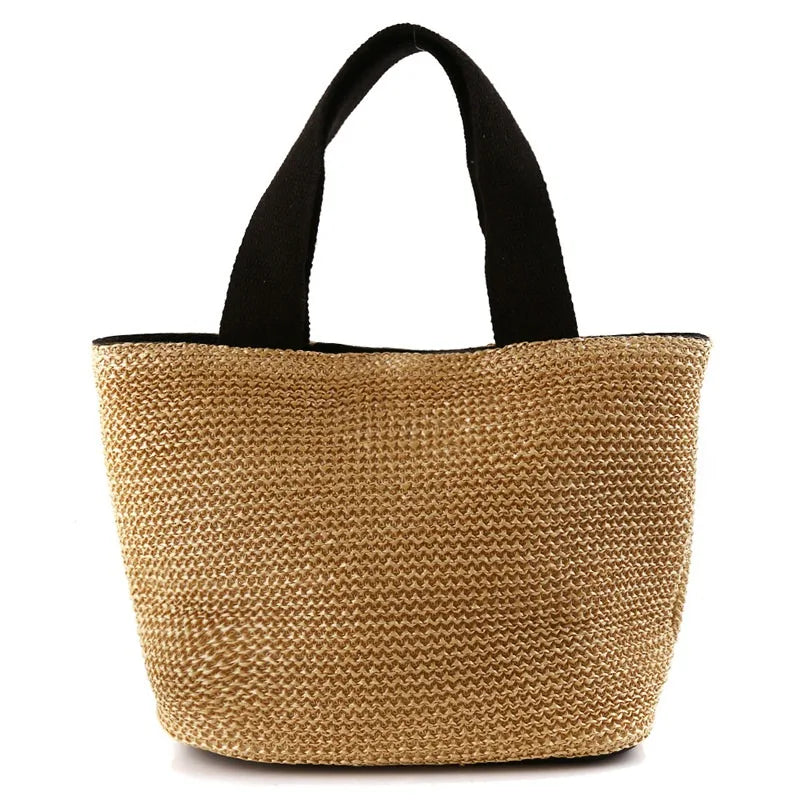 Beach Straw Shoulder Messenger Bag | Women's Bohemian Summer Woven Rattan Bucket Shoulder Handbag & Handmade Crossbody Bag Luxegan