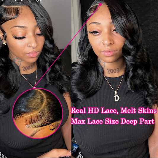 Body Wave 13x6 HD Lace Front Wig | 180% & 250% Density Brazilian Remy Human Hair | Wear & Go Luxegan