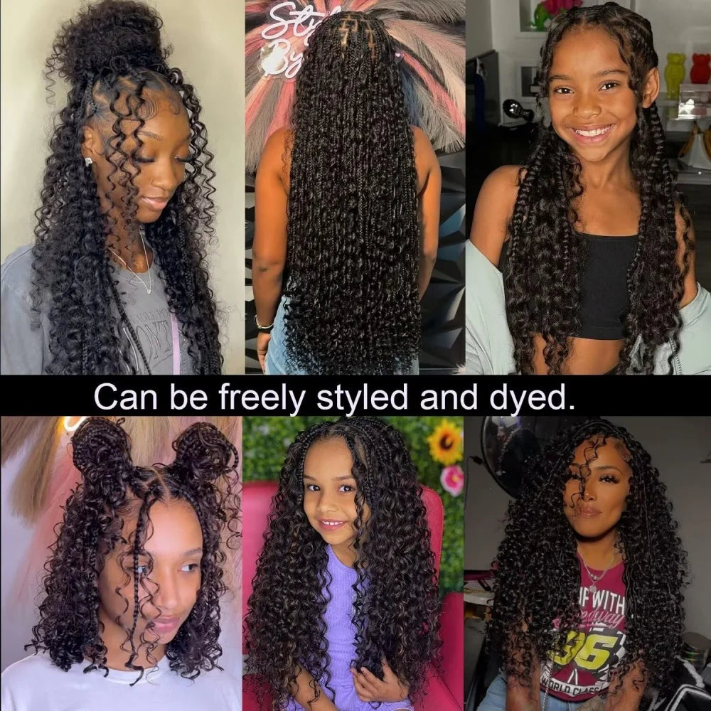 Curly Braiding Hair Extensions | No-Weft Boho Braid Hair Luxegan