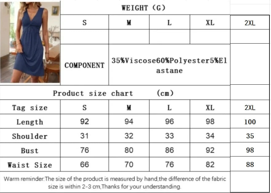 Solid Sexy V-Neck Regular Sleeve Slim Loose Knee-Length Dress – Slight-Stretch Polyester, Spring/Summer Luxegan