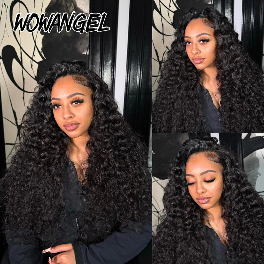 WOWANGEL Burmese Curly 5x5 HD Lace Closure Wig 250% Preplucked Glueless Wigs Human Hair Wig Ready To Wear Burmese Wave For Women