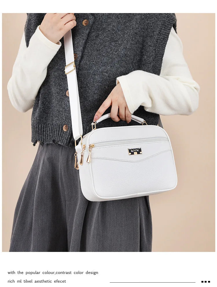 Large Capacity Foreign Trade PU Small Square Bag | New Women's Simple Handbag & Versatile Crossbody Purse Luxegan