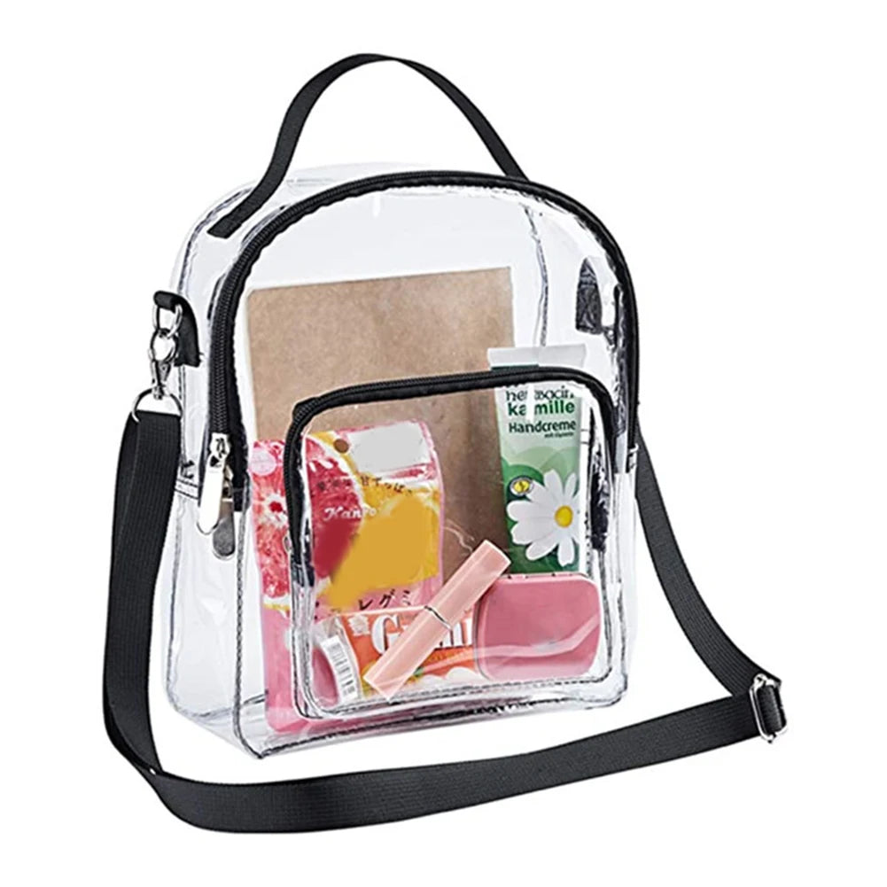 Women's Clear PVC Shoulder Bag | Stylish Handbag for Outdoor Shopping Luxegan