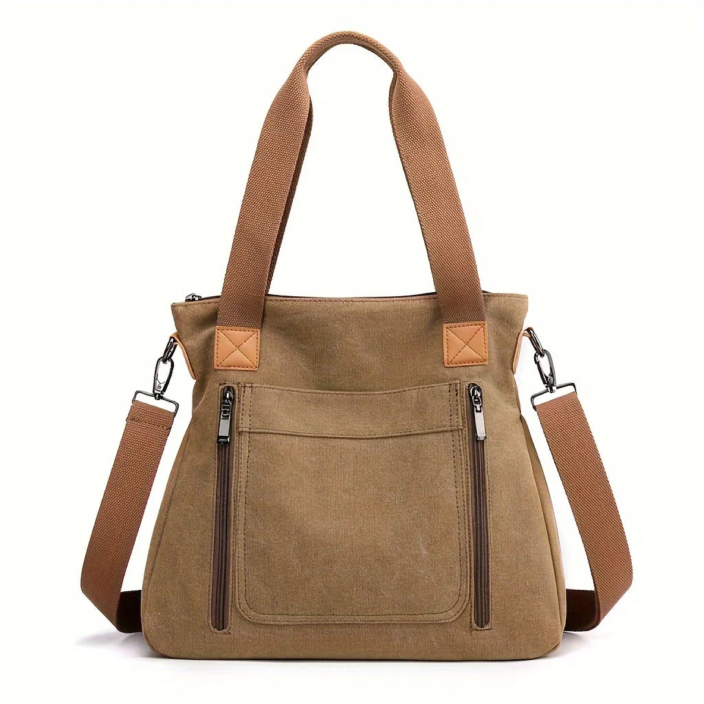 Canvas Large Capacity Casual Tote | Versatile Shoulder Crossbody Bag Luxegan