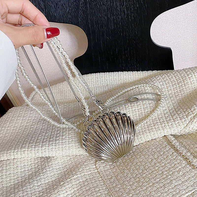 Pearl Mini Lipstick Shell Bag | Sophisticated "Petite" Silhouette | Elegant PVC Crossbody Mini - view 5