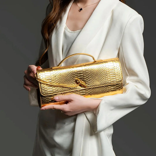 Funny Shape Luxury Designer Purse | Golden Evening Bag & Shoulder Bag Luxegan