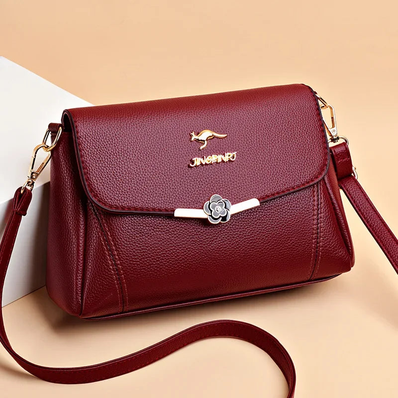 New Popular Single Shoulder Bag | Soft Leather Versatile Crossbody Luxegan