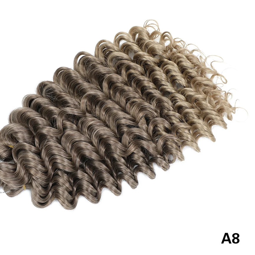 Afro Curly Deep Wavy Twist Synthetic Crochet Hair – 24 Inch | Ombre & Solid Colors | 3–9 Pack - view 6