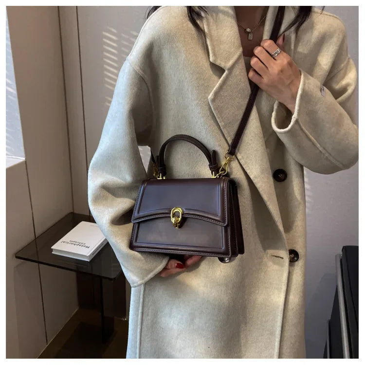 New Small PU Leather Crossbody Bags for Women | Simple Totes Shoulder Bag & Lady Luxury Brand Designer Handbags and Purses Luxegan