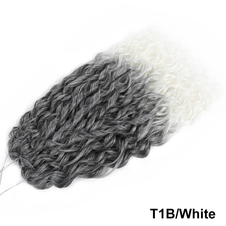 Jessica Curls Crochet Braiding Hair | Synthetic Water Wave Twist Hair 22 Inch | 53 Colors