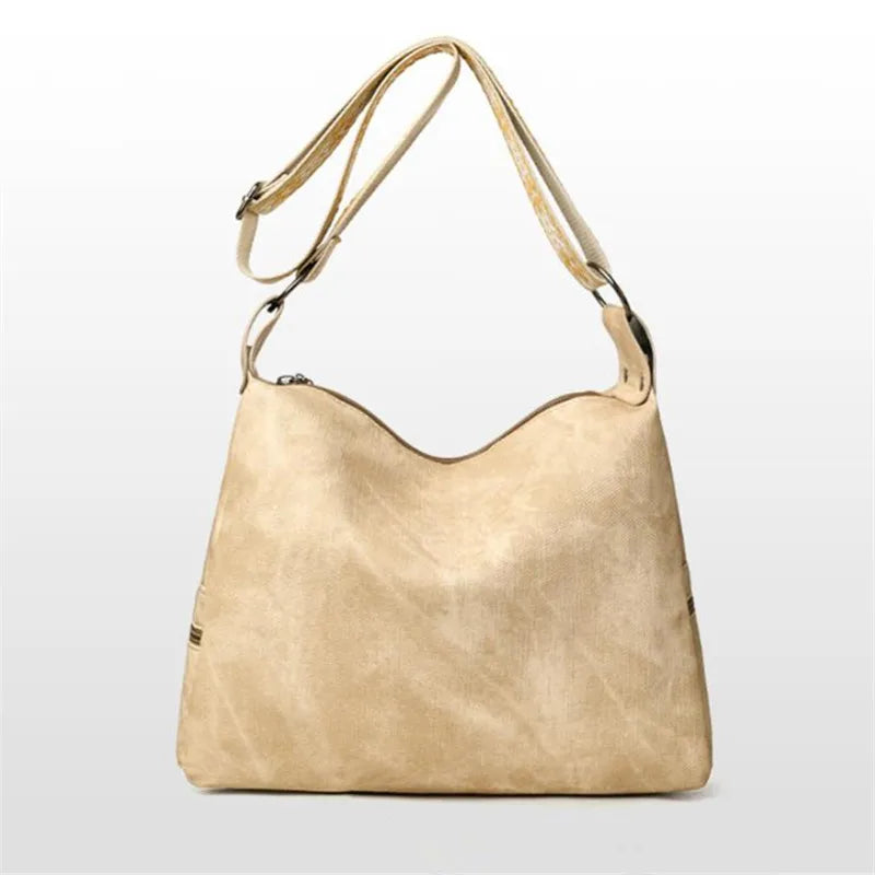 Vintage Style Shoulder Bag | Multi-Layer Crossbody Bag & Casual Faux Leather Handbag