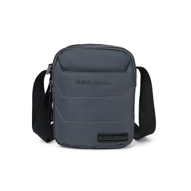 Men's Waterproof Oxford Crossbody Sling Bag | Lightweight Outdoor Hiking & Climbing Shoulder Bag | Compact "Box Shape" Multi-Pocket Utility Pack | Model 1713-12 Casual Phone Pouch Luxegan