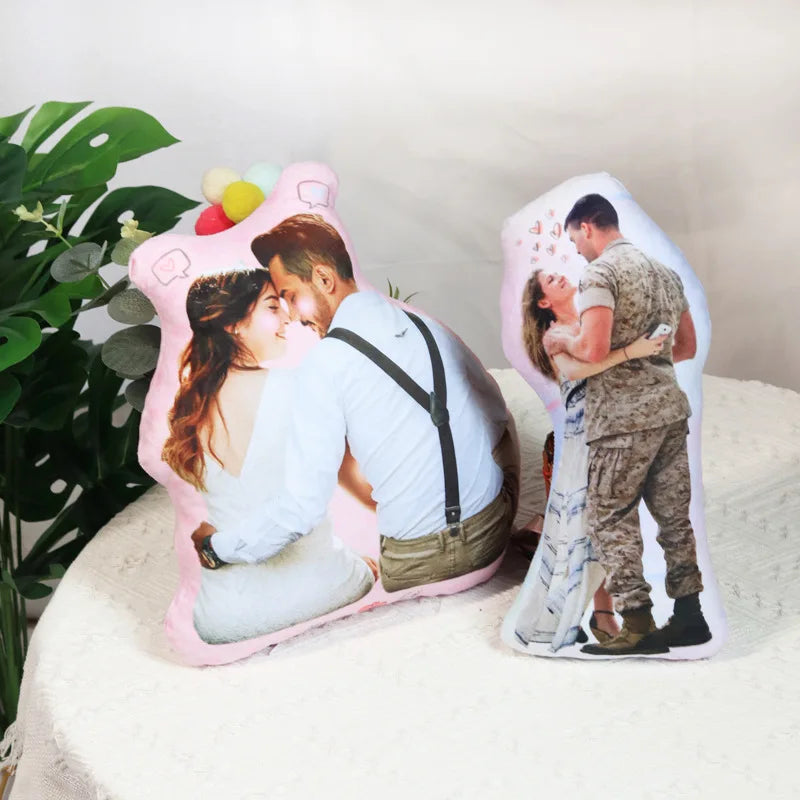 Custom Personalized Humanoid Photo Cushion | Sophisticated "DIY Portrait" Silhouette | Elegant Life-Size Stuffed Picture Pillow | "Dignified" High-Performance Handmade Gift for Radiant Versatile Styling Luxegan